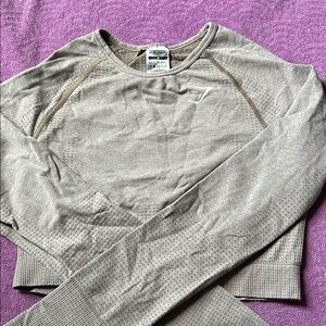Gymshark Light Gray Long Sleeve Top